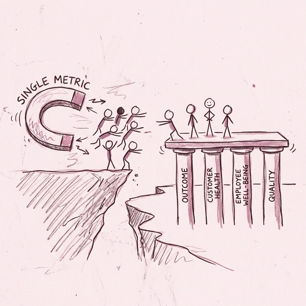 Metric with a Conscience vs Metric as a Magnet diagram