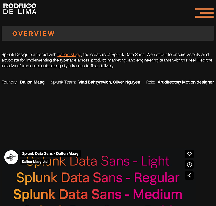 Visual case study example